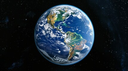 Obraz premium Stunning Representation of the Vibrant and Dynamic Planet Earth from Space