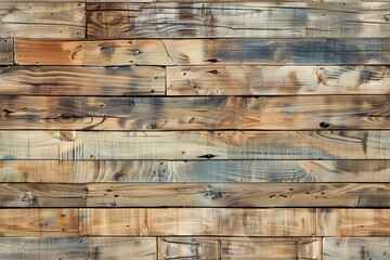 Rustic wooden wall with varying shades of brown and blue. The planks are arranged horizontally, showcasing natural wood grain and texture.