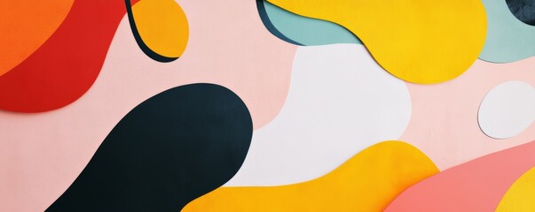 Colorful abstract shapes creating a modern background design