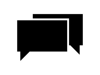 ミニマルなチャットアイコンG：黒