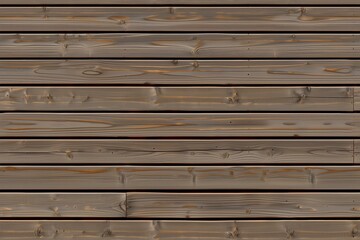 Obraz premium Wooden siding panel wall with horizontal planks, showcasing natural wood grain and texture. The wood appears weathered with a grayish-brown hue.