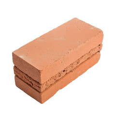Single red brick close up