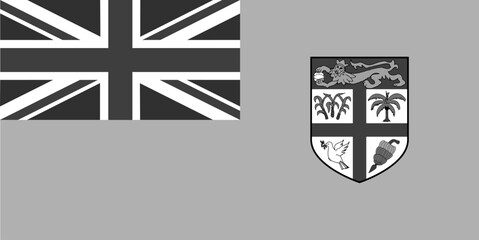 Fiji flag original black and white