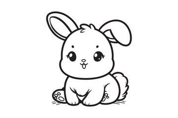 Cute baby bunny outline image 38.eps