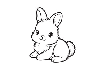 Cute baby bunny outline image 39.eps