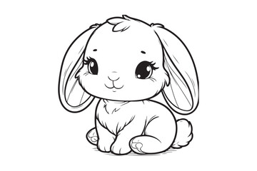 Cute baby bunny outline image 42.eps