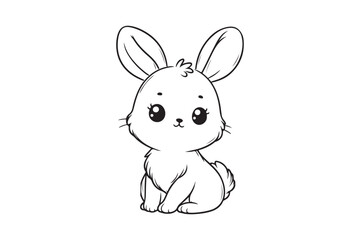 Cute baby bunny outline image 43.eps