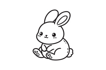Cute baby bunny outline image 44.eps