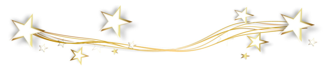 Sterne Band Banner Welle Stern Hintergrund Gold Weihnachten