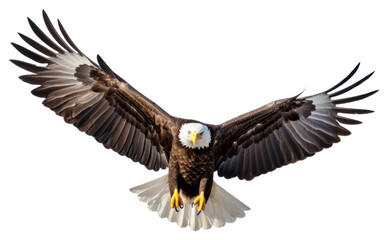 Obraz premium PNG Majestic bald eagle in flight