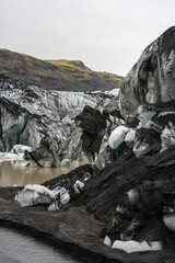 Iceland Glacier Sólheimajökulll summer