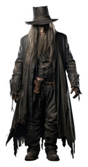 Fototapeta premium PNG Old undertaker overcoat costume white background.