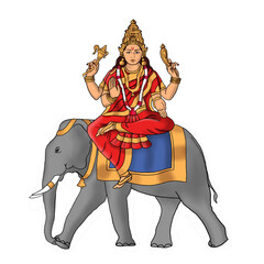 Goddess indrani Illustration; Hindu God