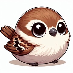 Fototapeta premium Big-Eyed Sparrow Charm