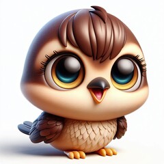 Gleaming 3D Sparrow Happiness