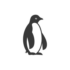 Obraz premium Black and White Penguin Silhouette