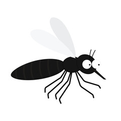 Mosquito bites. mosquito cartoon. wallpaper. free space for text. copy space.