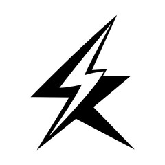 flash lightning bolt icon. Electric power symbol. Power energy sign, vector illustration 