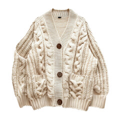 Cardigan, isolated on transparent background. PNG element.