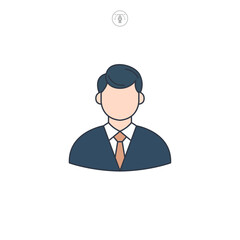 Judge icon symbol vector illustration isolated on white background