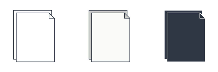 Document icon symbol vector illustration isolated on white background