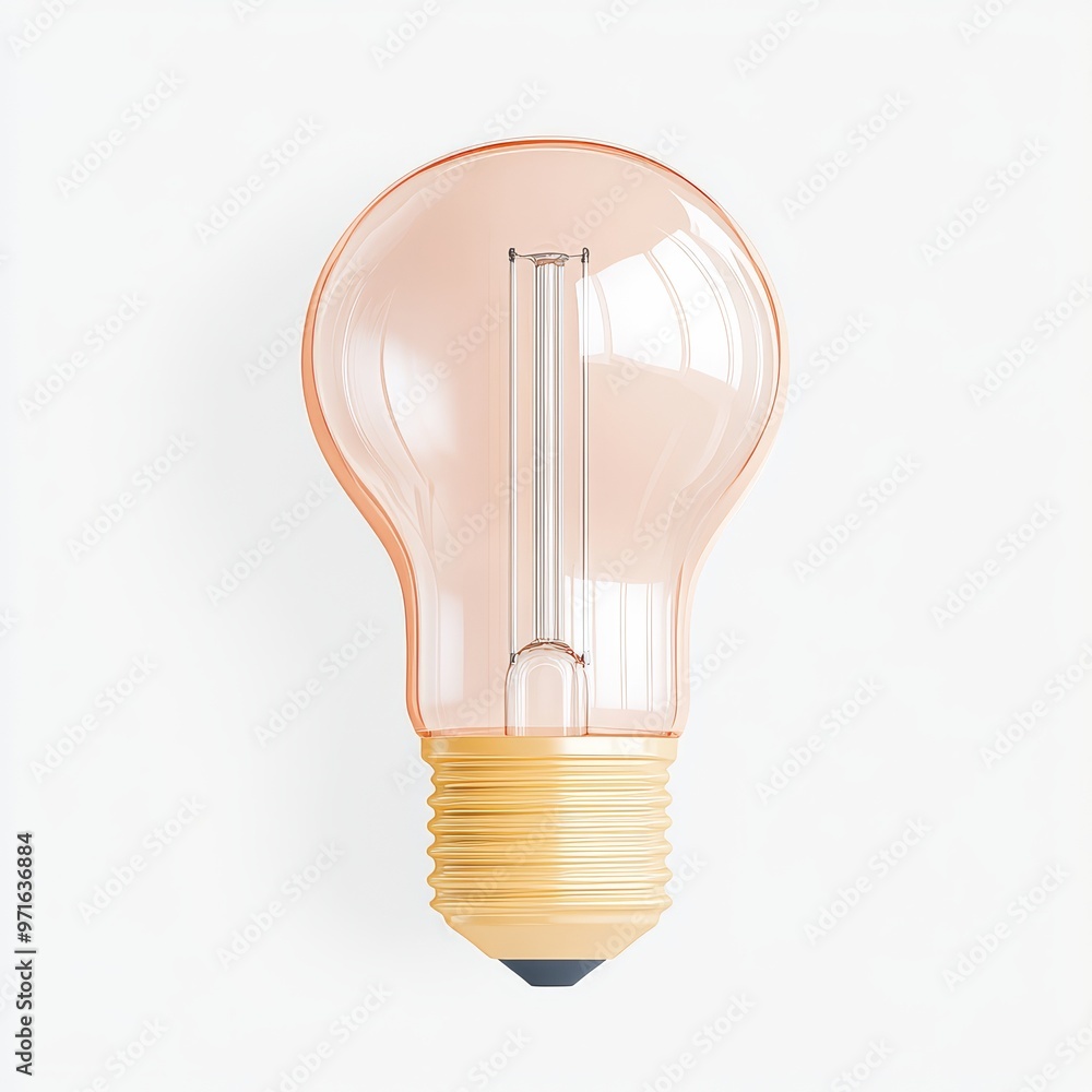 Poster a decorative light bulb illuminates a minimalist setting adding warmth and charm