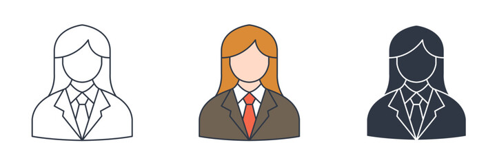 Judge icon symbol vector illustration isolated on white background