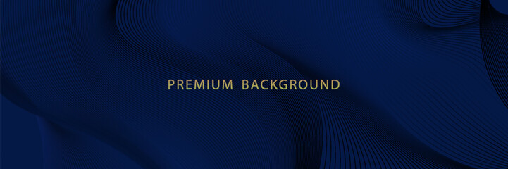 Premium background design with diagonal dark blue line pattern. Vector template for digital luxury banner, invitation, voucher, certificate.