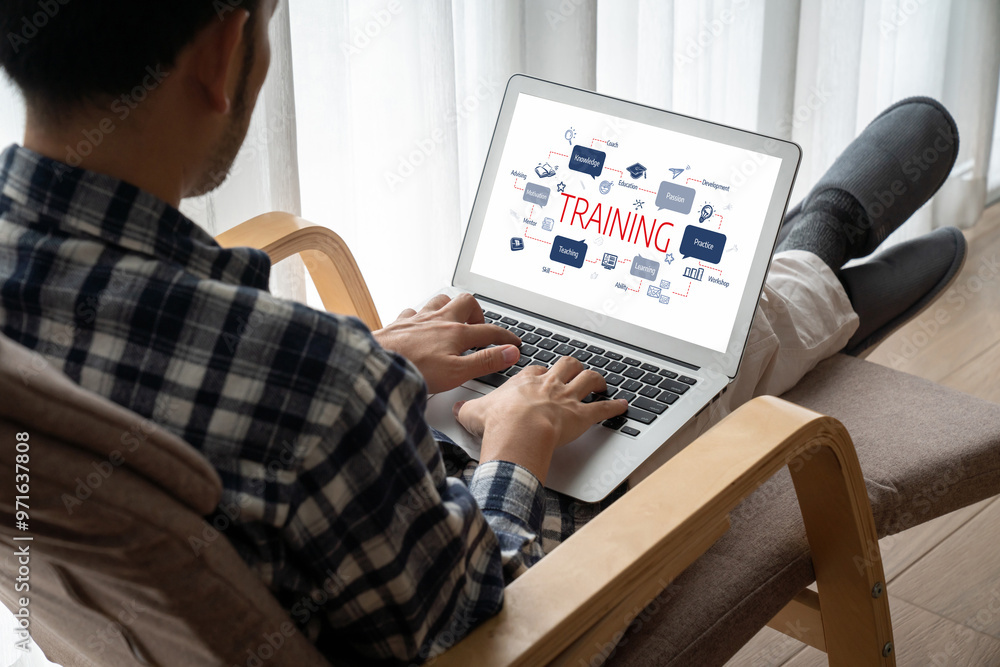 Poster e-learning website with sofware for student to study online on the internet network snugly
