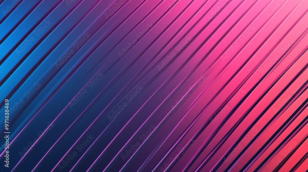 Poster diagonal lines with a gradient from blue to pink.