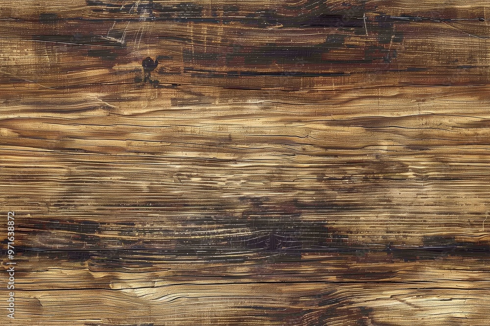 Poster rustic wooden grain surface with rich textures and warm tones. the wood features natural grain patte