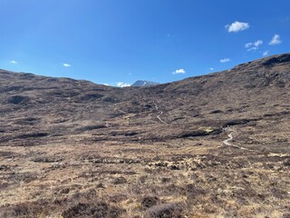 landscape with blue sky and clouds