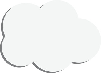 3D cloud icon . White cloud icon . Vector illustration