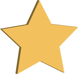 3D star icon . Yellow star icon . Customer rating feedback icon . Vector