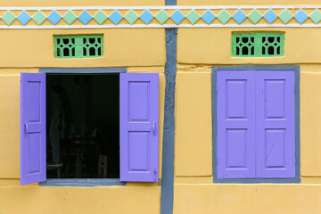 traditionelle Holzfenster in Asien
