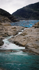 mountain glacier river 