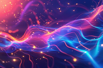 Obraz premium Futuristic AI algorithm abstract background with digital code and tech elements