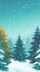 Obraz premium winter forest.