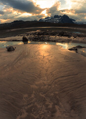 Golden sunset in garibaldi park