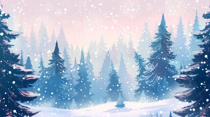 Obraz premium winter forest.