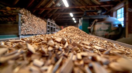 Farmer gathers biomass resources to enhance renewable energy and promote sustainable practices