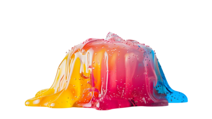 Colorful jelly on transparent background high res 8K