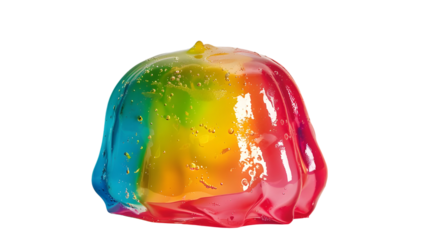 Colorful jelly on transparent background high res 8K