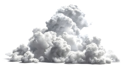 Isolated natural fluffy cloud on a transparent background