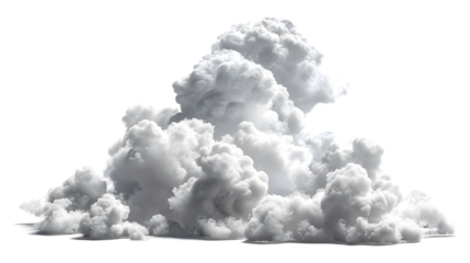 Isolated natural fluffy cloud on a transparent background