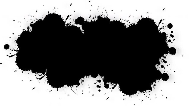 Black ink splash grunge transitions. Medium spray paint brush transitions. Matte, luma transitions.