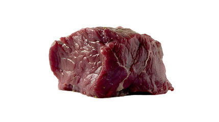 Fototapeta premium Raw beef meat isolated on transparent background 8K high resolution