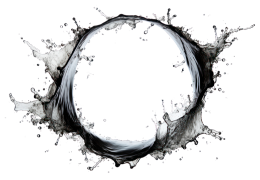 Circle water splash effect art illustrated chandelier.