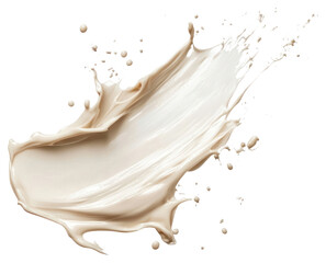 Cosmetic cream splash beige beverage abstract.