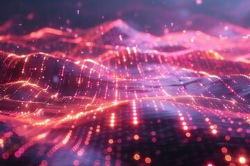 Obraz premium Abstract AI algorithm background with neural networks, data, and digital code..